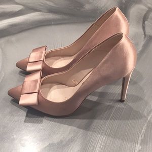 Zara satin pink classy heels